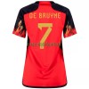 Maillot de Supporter Belgique DE BRUYNE 7 Domicile Coupe du Monde 2022 Pour Femme